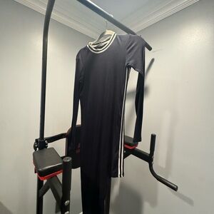 The Fifth Label Navy and White Ribbed Top